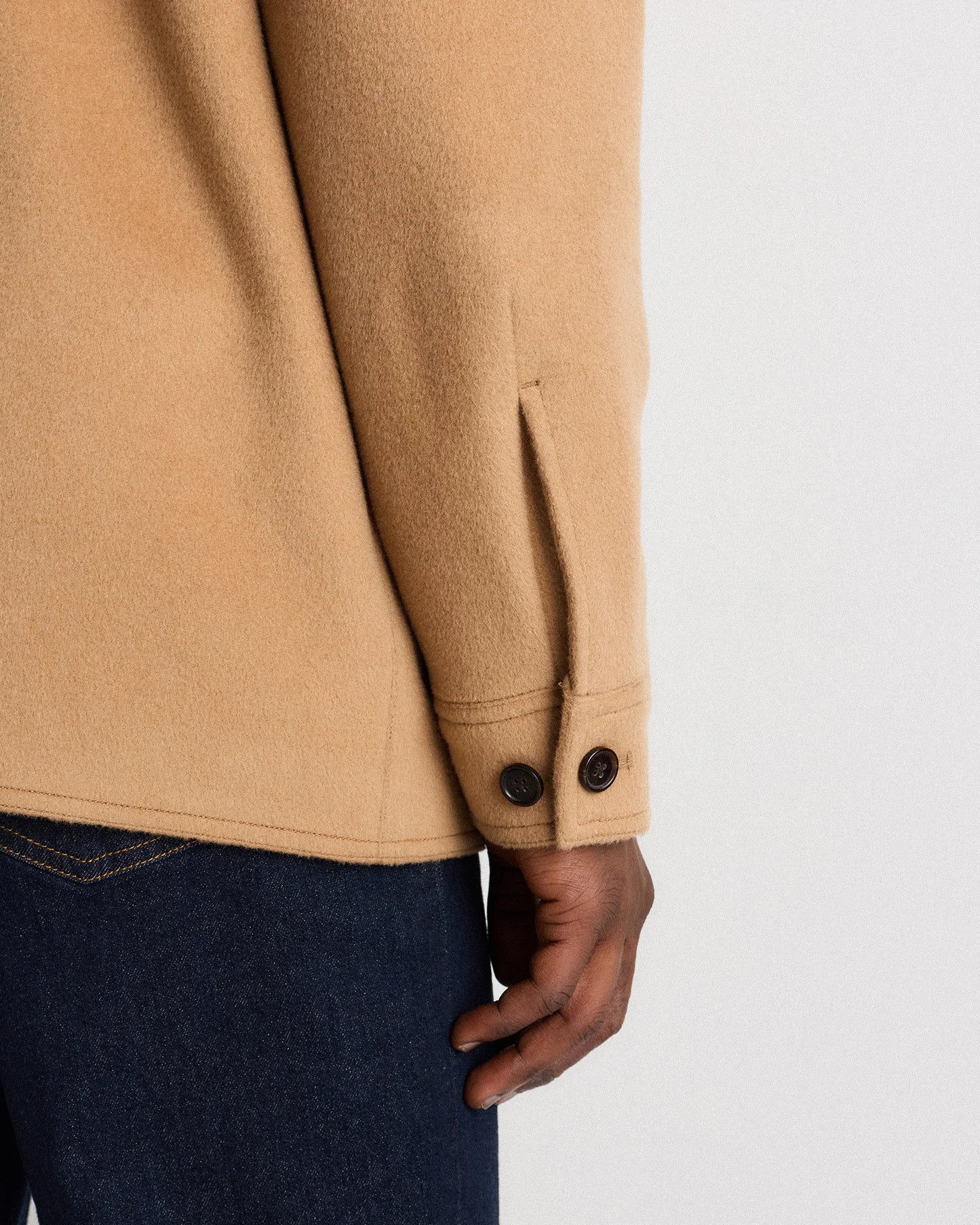 Wool Cashmere Field Jacket - S / Heather Grey
