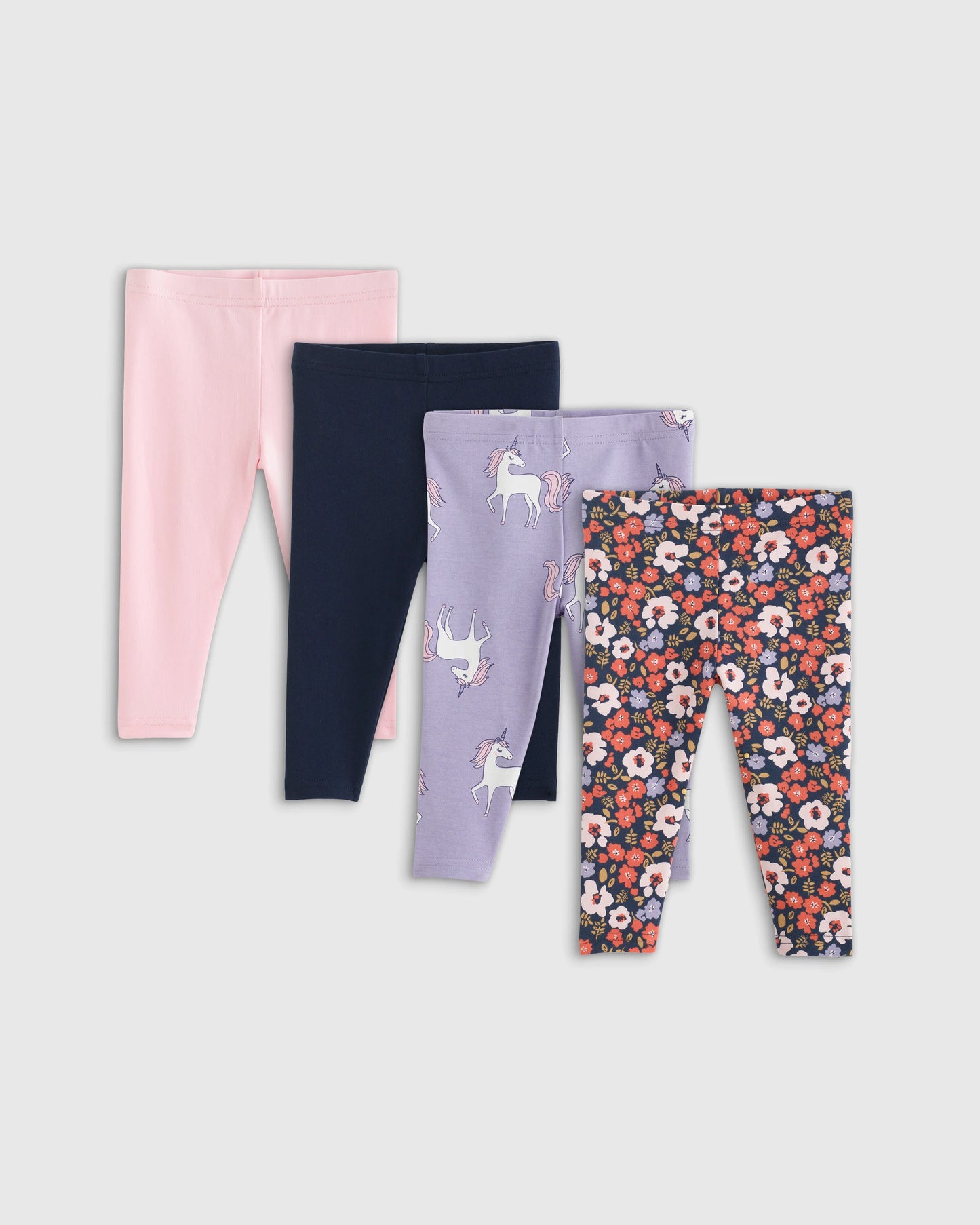 Organic Cotton Leggings 4-Pack - 0-3M / Golden Daisy/Black Dot