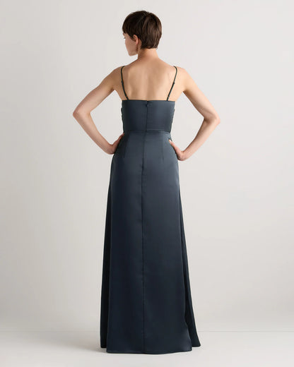 Juliette Stretch Satin Dress - 0 / Garden Sage Green