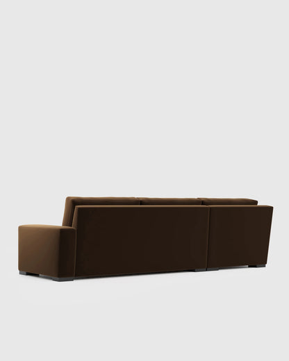 Stillman L Sectional in Performance Velvet - 116x116 / Java