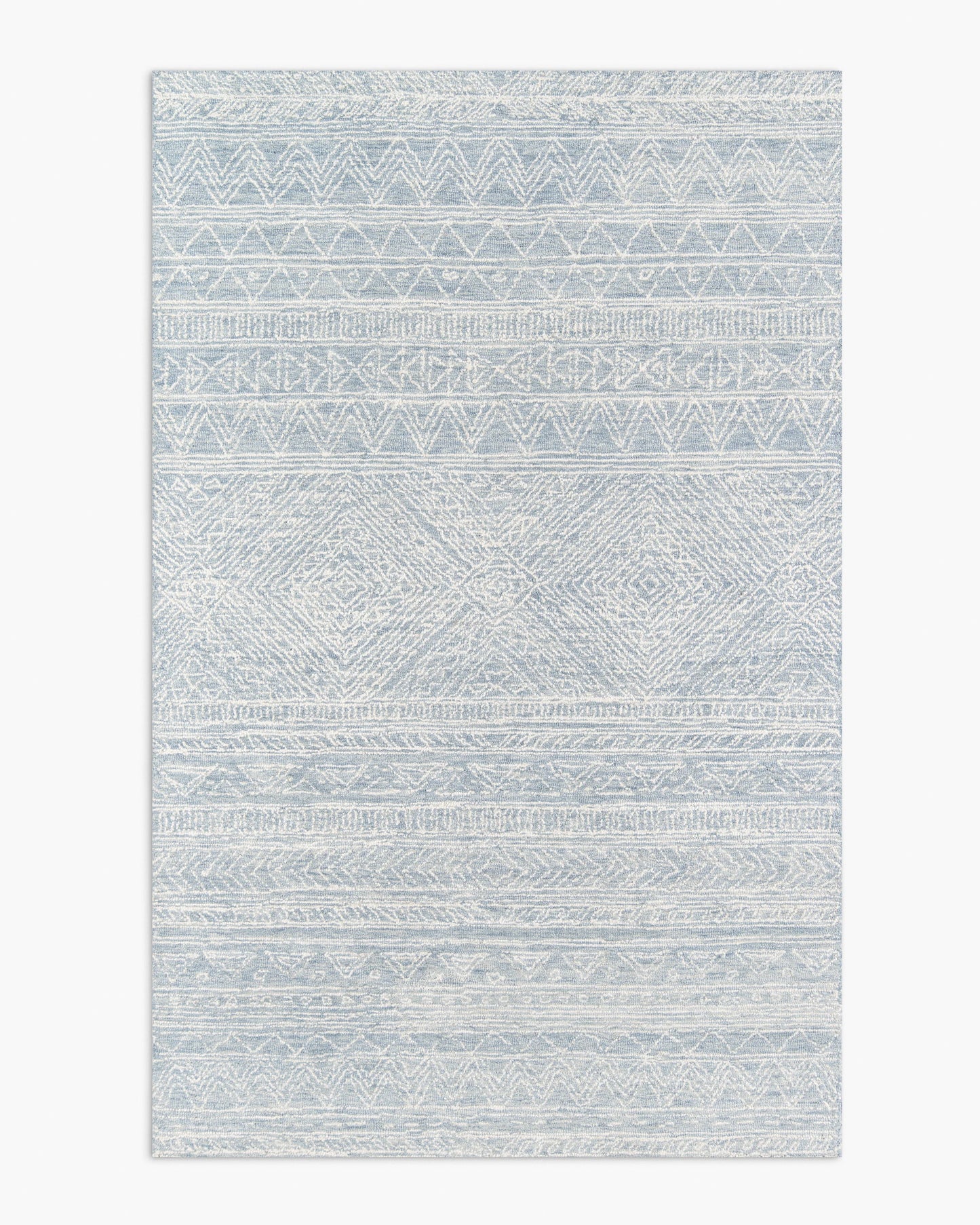 Teagan Hand-Hooked Wool Rug - 2' x 3' / Denim