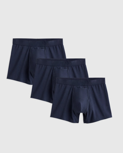 Organic Cotton 4'' Trunk (3-pack) - XS / Light Grey