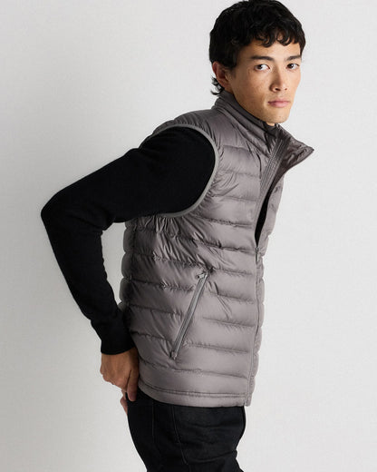 Lightweight Down Packable Puffer Vest - S / Overcast Grey