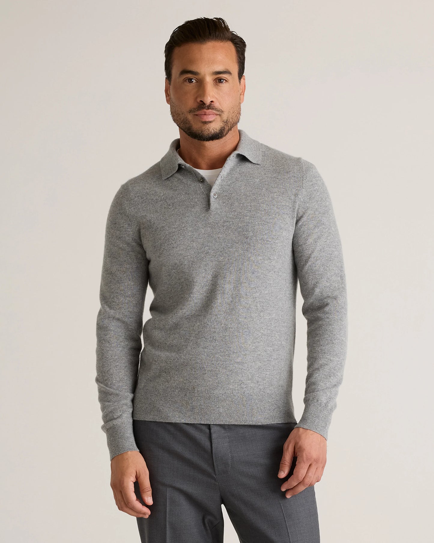 Mongolian Cashmere Polo Sweater - S / True Navy