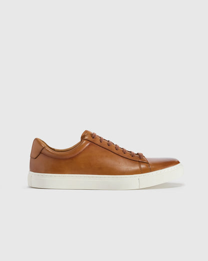 Italian Leather Everyday Sneaker - 7 / Black/Black