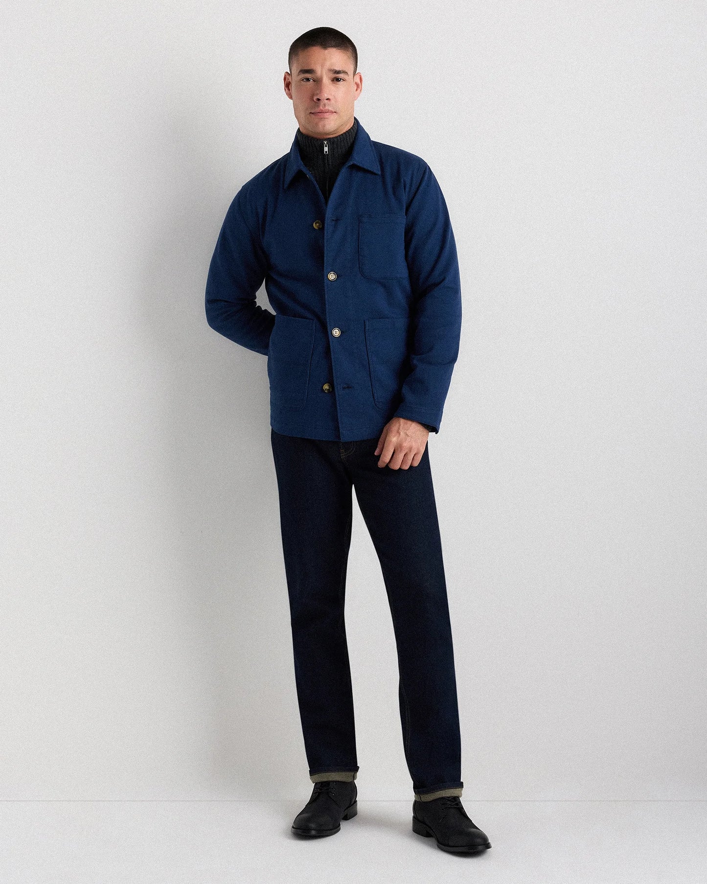 Organic Comfort Stretch Chore Jacket - XS / Vanilla