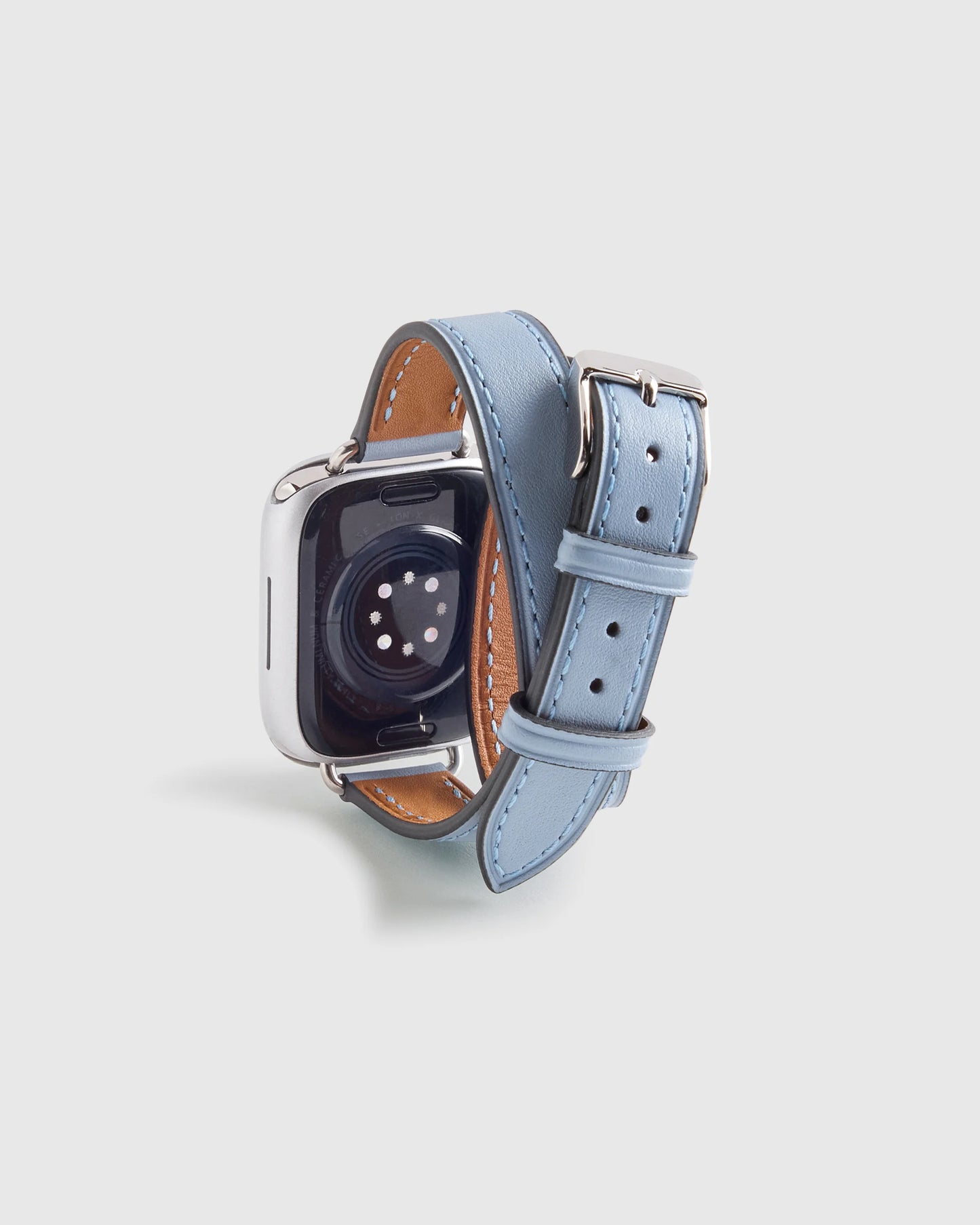 Leather Double Wrap Smartwatch Band - 38mm - 42mm / Dark Green