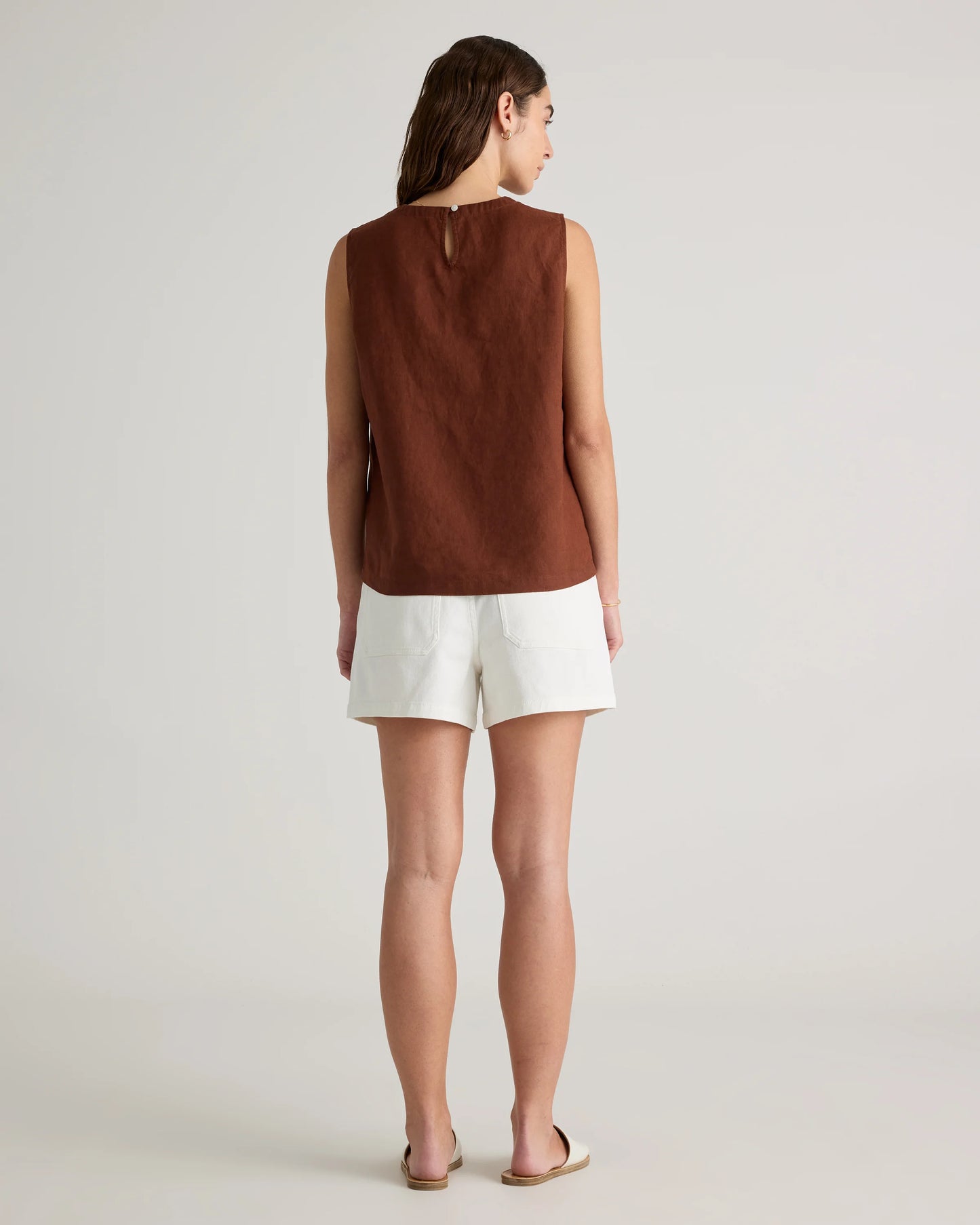 Organic Stretch Cotton Twill Utility Shorts - 0 / Ivory