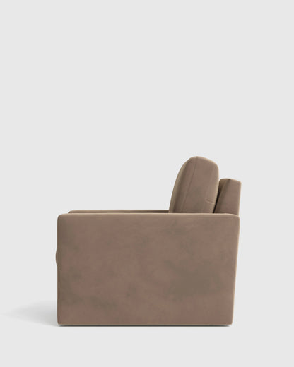 Brennan Swivel Chair in Performance Velvet - 32" / Rust