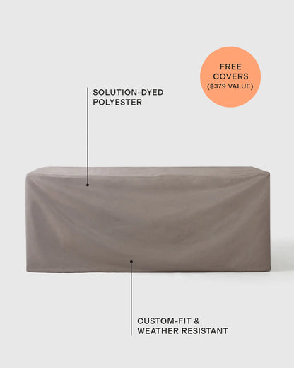 Linear Aluminum Outdoor Sofa - 65" / Dark Charcoal