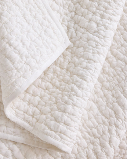Organic Cotton Hand Stitched Quilt - Twin / Stone