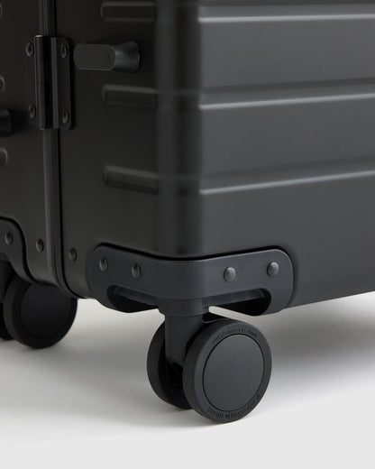 Aluminum Carry-On Suitcase - One Size / Black