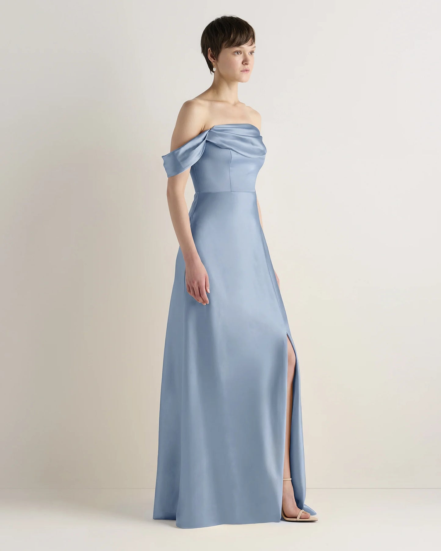 Aurora Stretch Satin Convertible Dress - 0 / Garden Sage Green