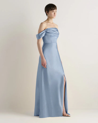 Aurora Stretch Satin Convertible Dress - 0 / Garden Sage Green