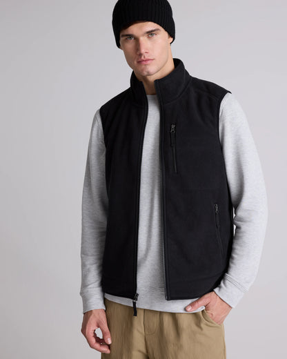 Polar Fleece Full-Zip Vest - S / Gravel