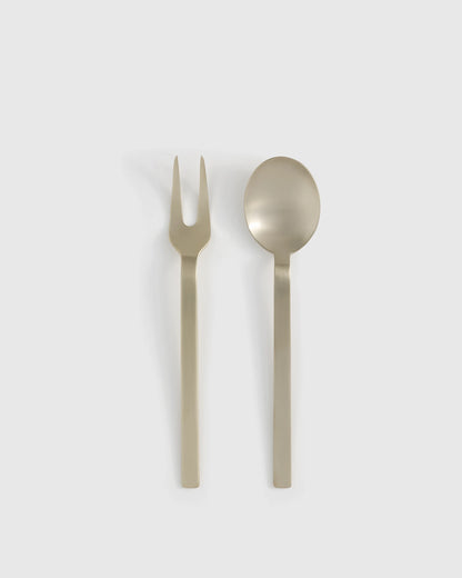 Stile 2-Pc Serving Utensil Set by Mepra - One Size / Polished Stainless Steel