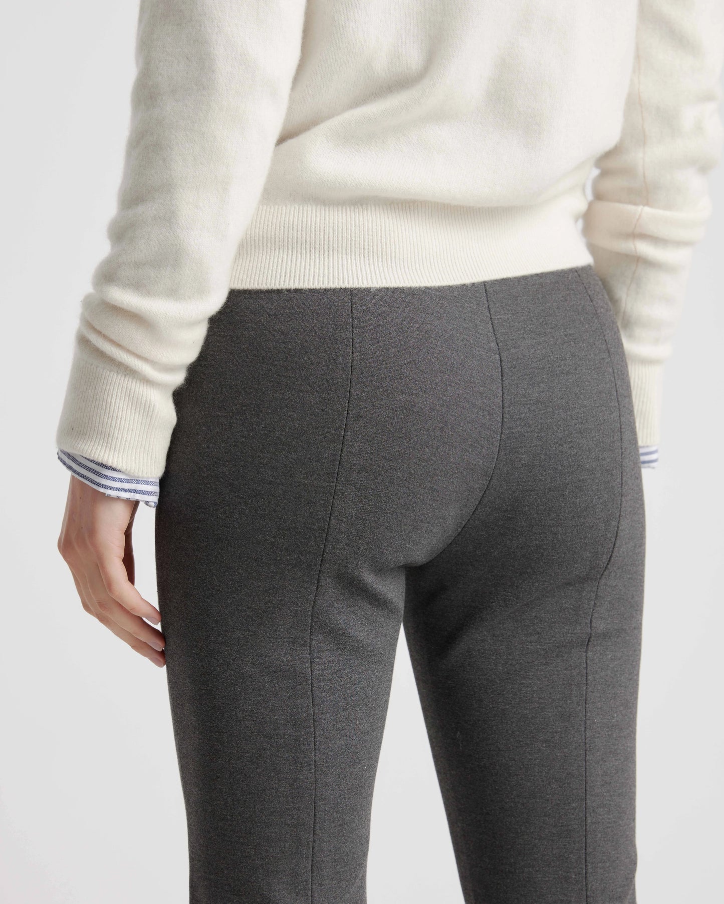 Ultra-Stretch Ponte Pintuck Ankle Pants - XS / Black