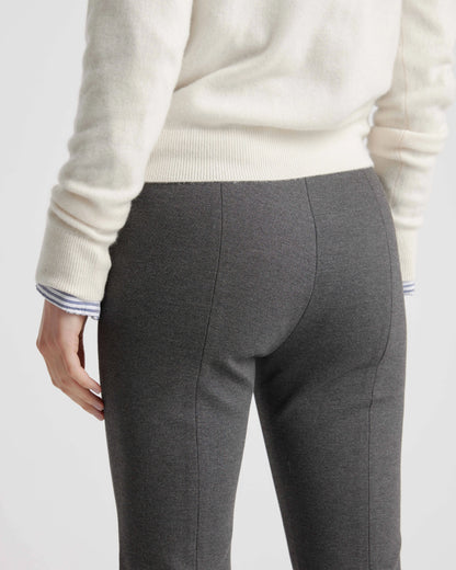 Ultra-Stretch Ponte Pintuck Ankle Pants - XS / Black