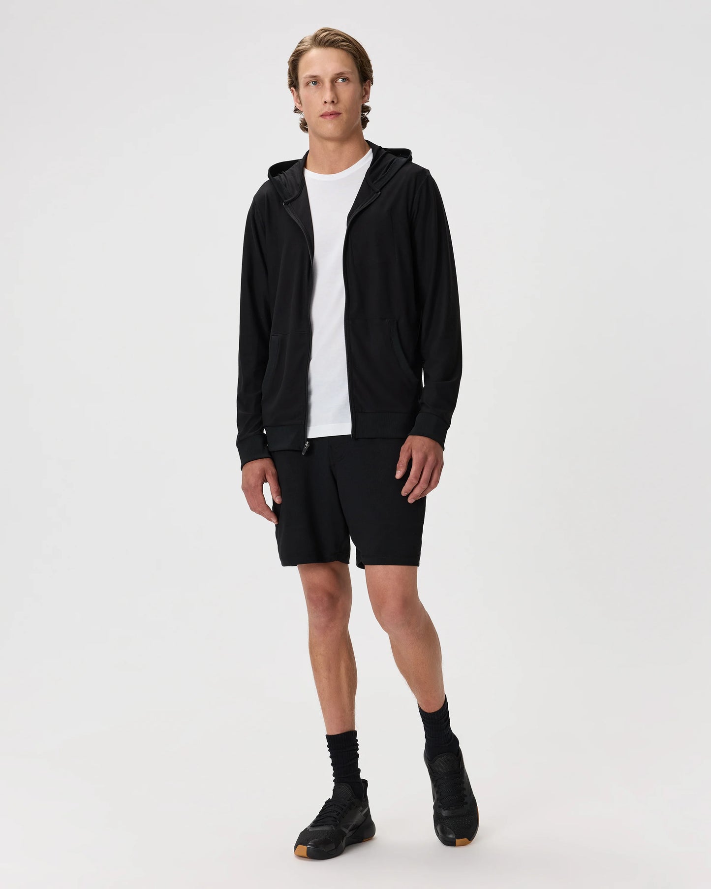 Flowknit Performance Full-Zip Chest Pocket Hoodie - XS / Heather Deep Navy