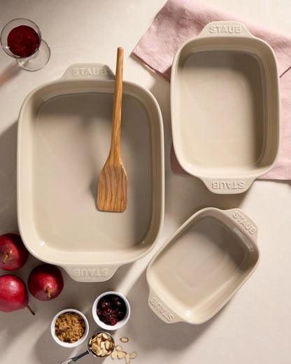 Stoneware Rectangular Baking Dishes, Set of 3 by STAUB - Set of 3 / Dune
