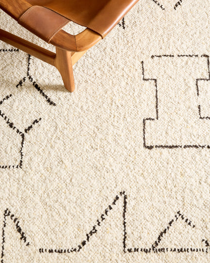 Saira Hand-Loomed Wool Rug - 5' x 8' / Charcoal
