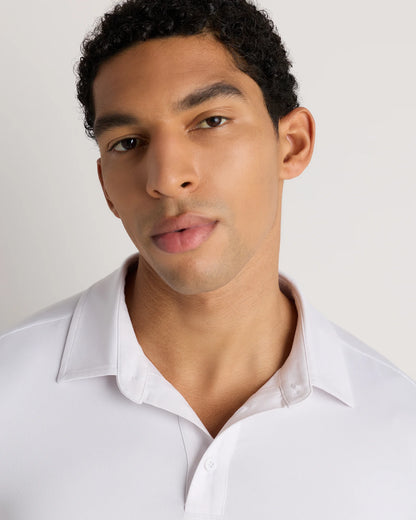 Flowknit Breeze Performance Long Sleeve Polo - XS / Heather Black