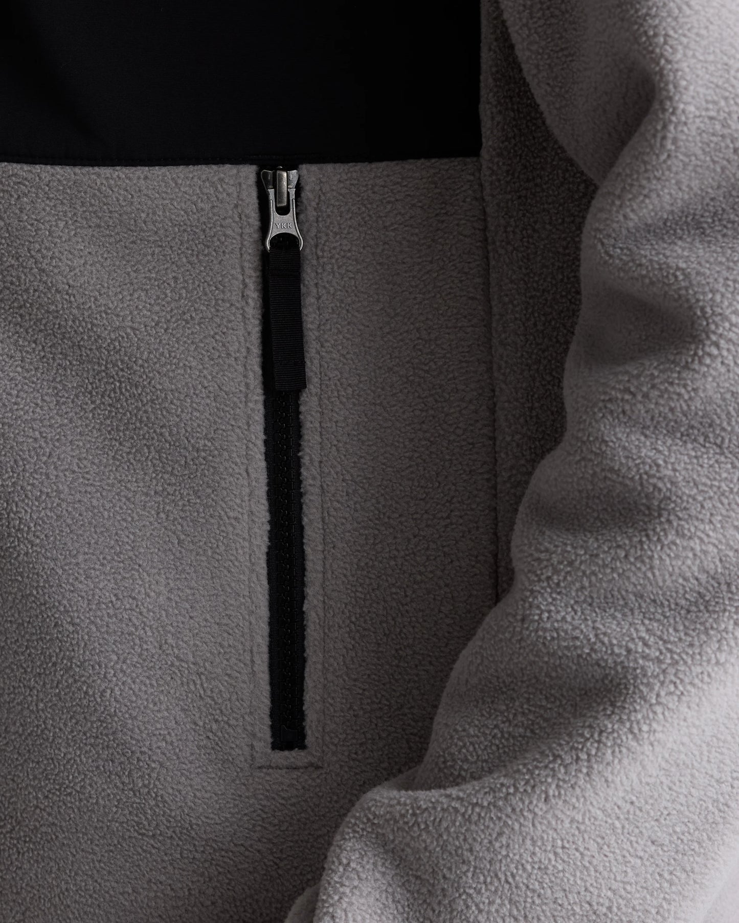 Polar Fleece Full-Zip Jacket - S / Gravel/Bold Black