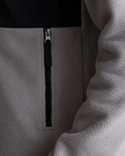 Polar Fleece Full-Zip Jacket - S / Gravel/Bold Black
