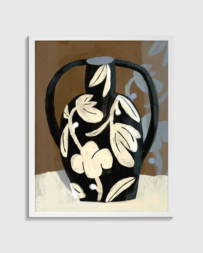 Ornamental Vase by Marco Marella - 17.25"x25.25" / Black