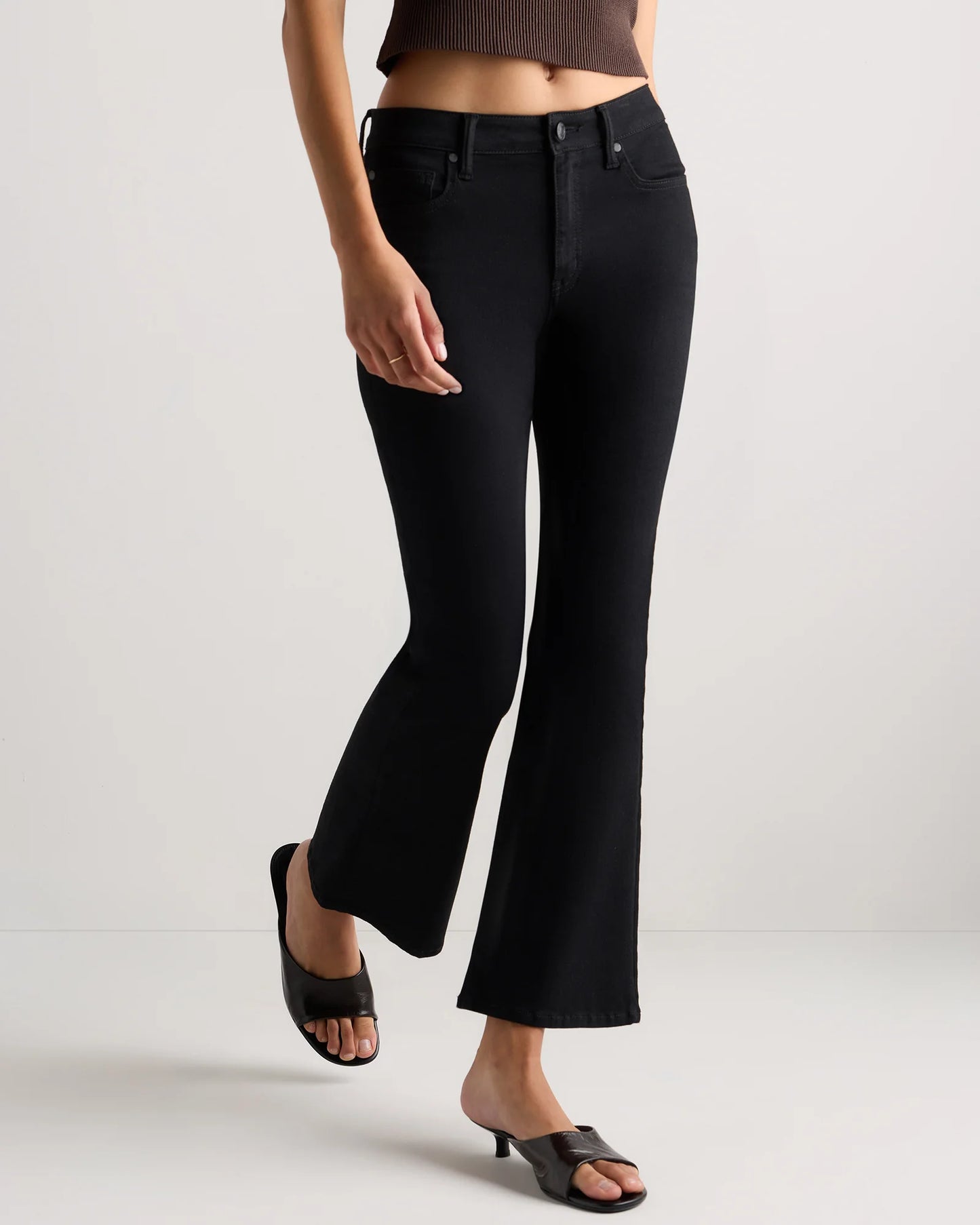 Luna Stretch Flare Jeans - 24 / Black