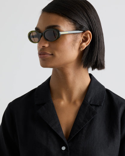 Bali Polarized Acetate Sunglasses - One Size / Moss with Brown lens