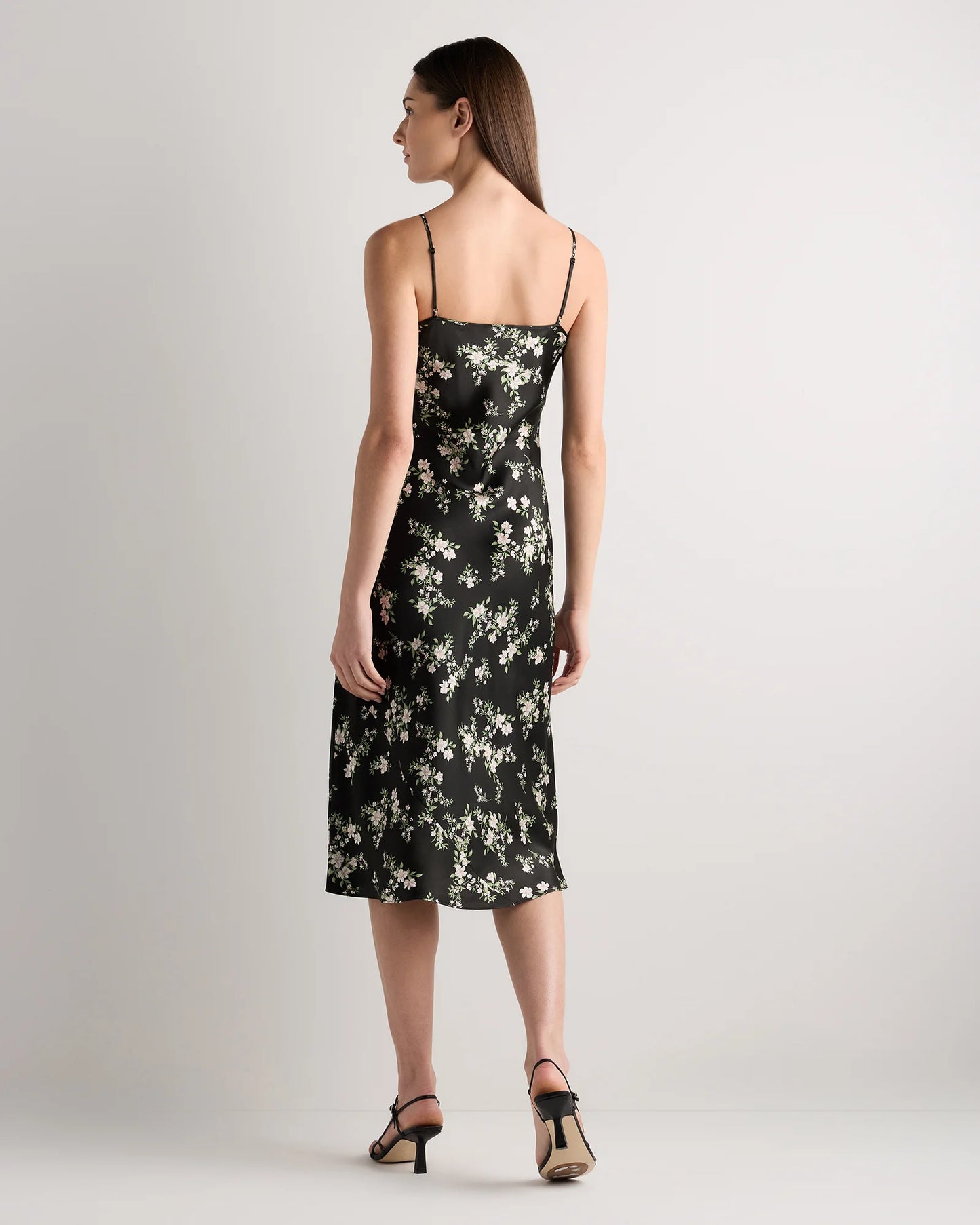 100% Washable Silk Slip Dress - XS / Black