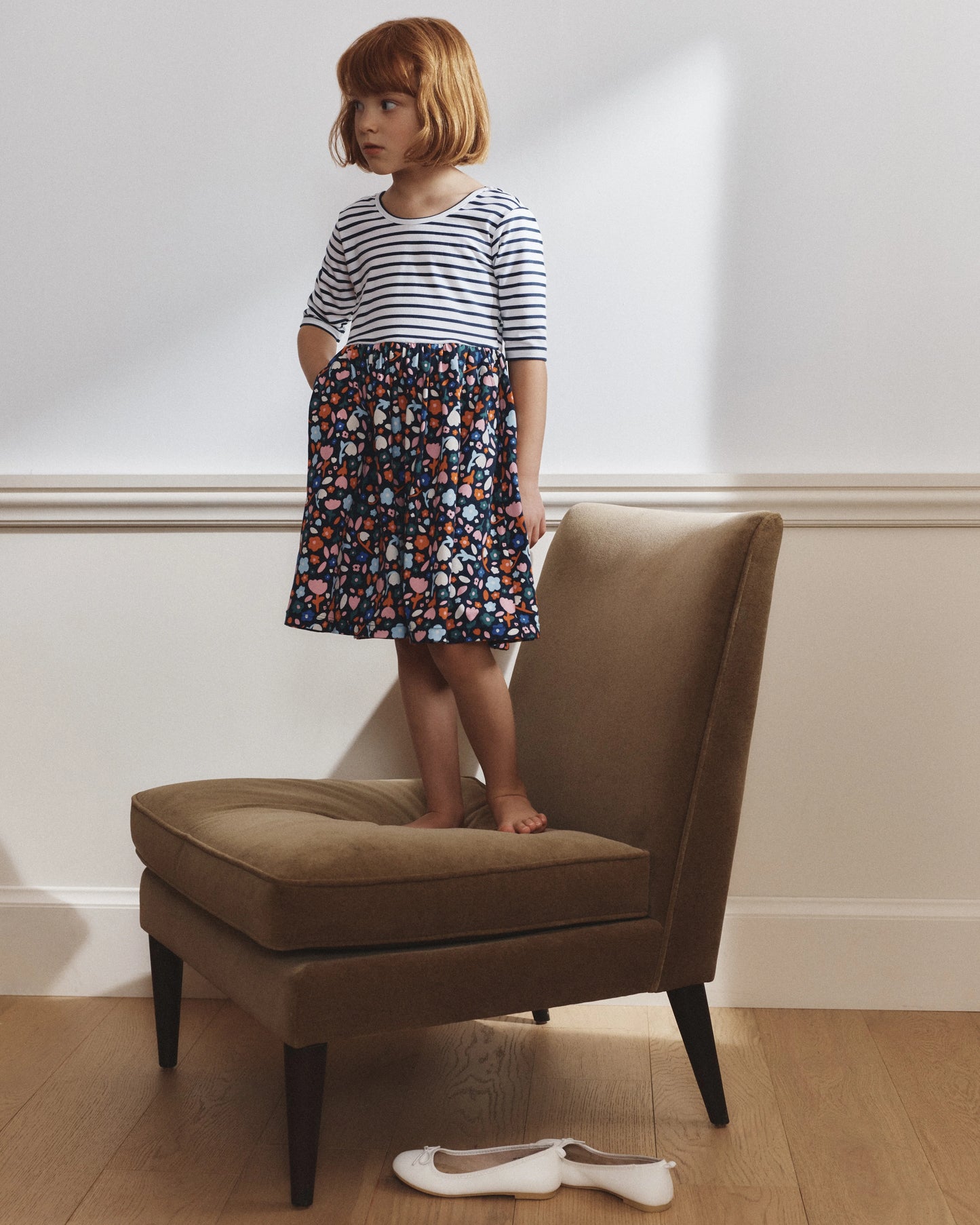 Organic Cotton Skater Dress - 6 / Sweet Cherries