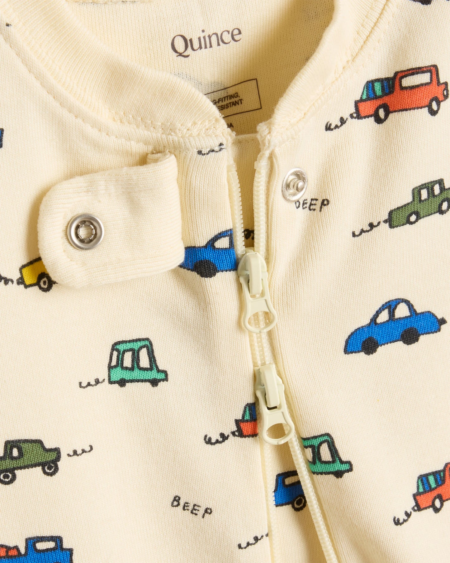 100% Organic Cotton Footie Pajama - 2T / Vehicles