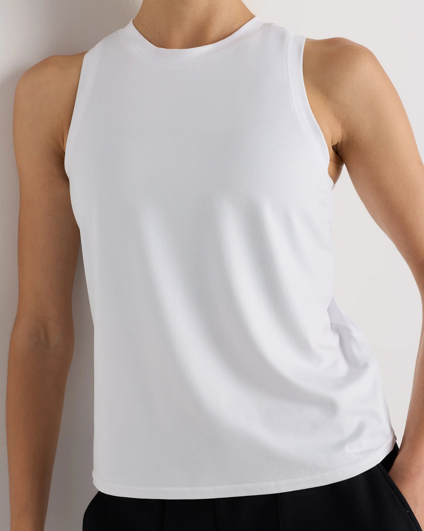 Flowknit Breeze High-Neck Tank - XS / Heather Deep Navy