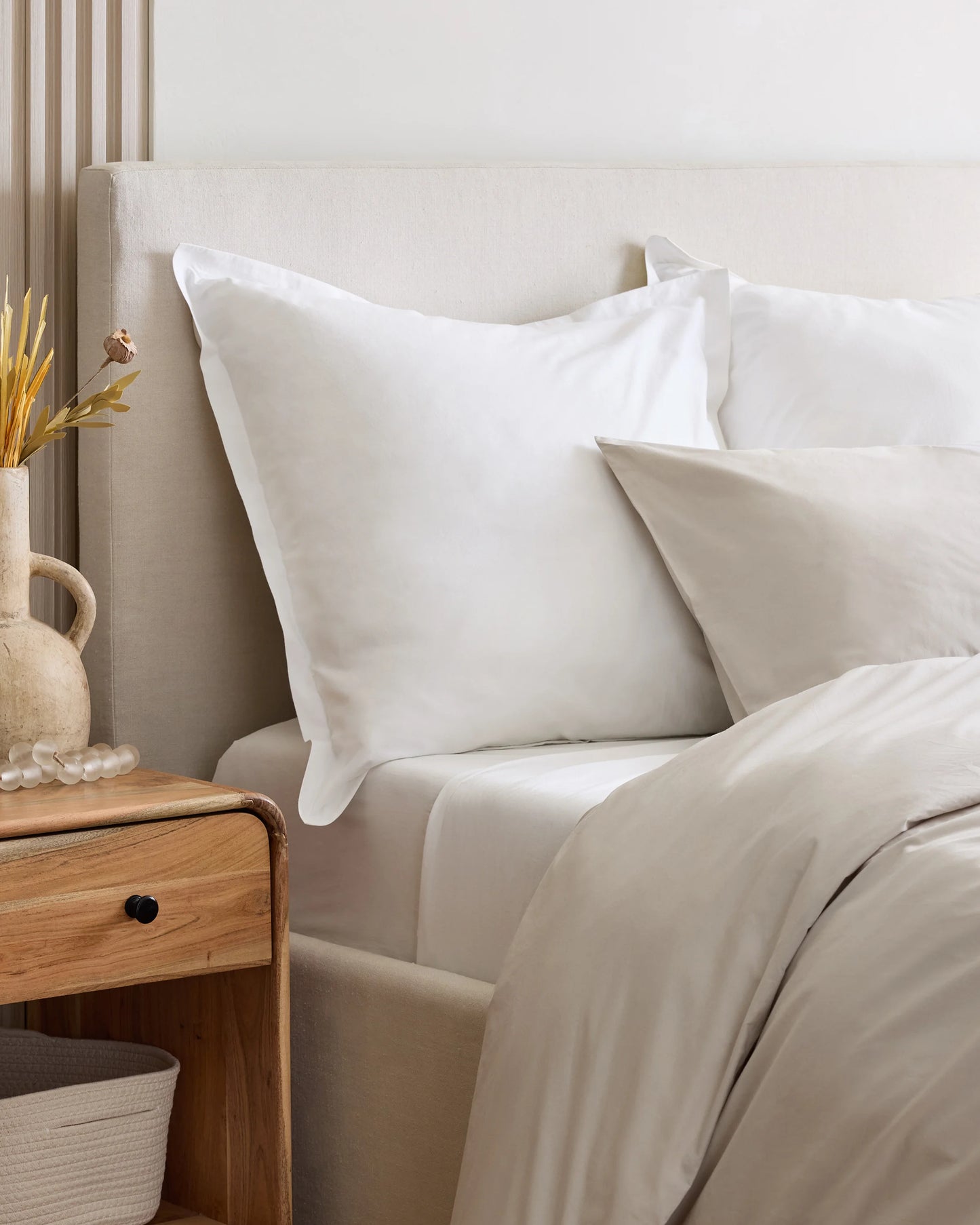 Organic Brushed Cotton Euro Sham - Euro / Dusty Olive