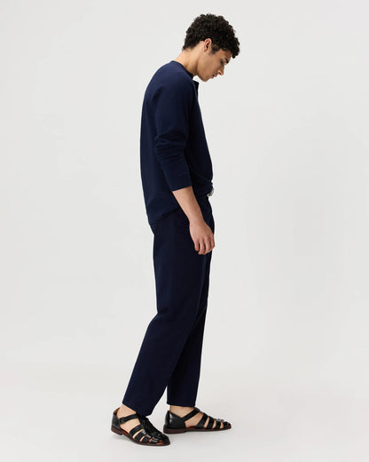 100% Organic Cotton Slub Long Sleeve Henley - S / Deep Navy