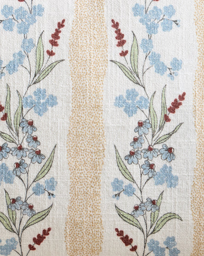 Wildflower Cotton Pillow Cover - 12x20 / Tan Stripe