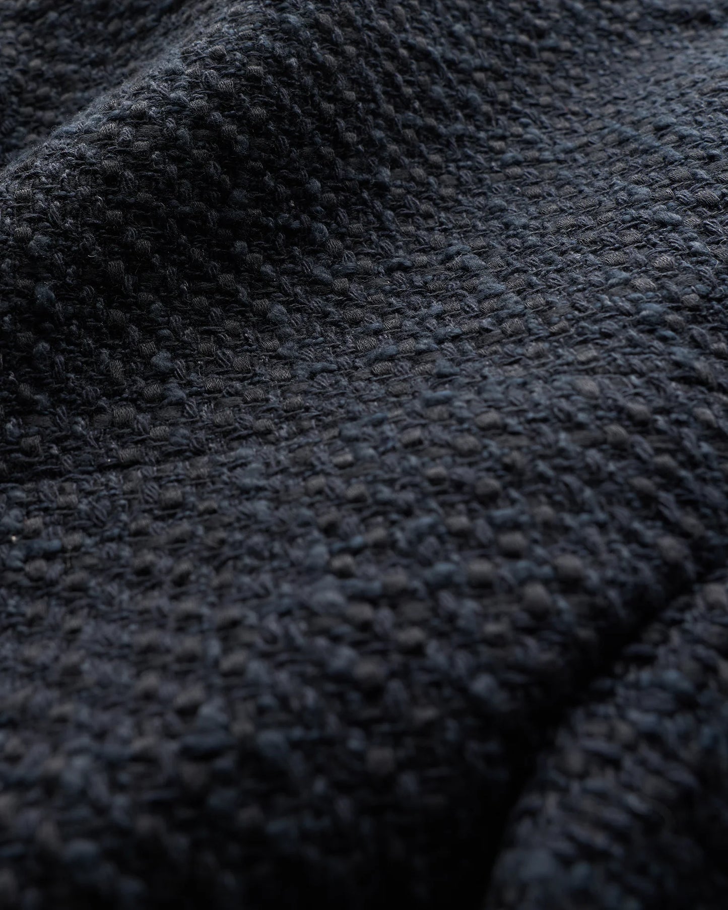 Tweed Collarless Jacket - XS / Deep Navy