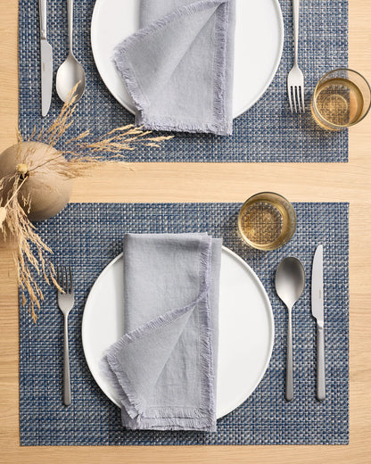 Basketweave Easy-Care Rectangular Placemat, Set of 4 by Chilewich - One Size / Celadon