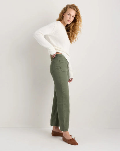 Bella Stretch Patch Pocket Wide Leg Jeans - 24 / Deep Sea Blue