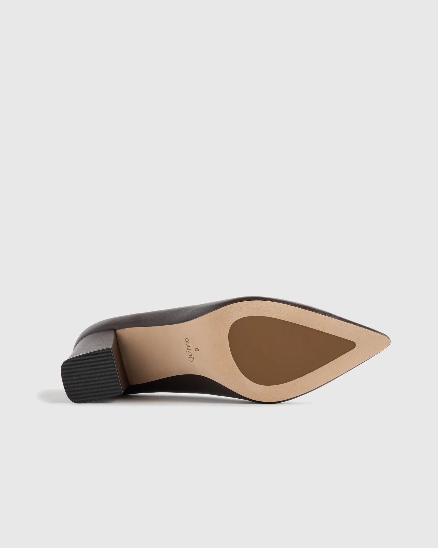 Italian Leather 65mm Block Heel Pump - 5 / Coffee Bean
