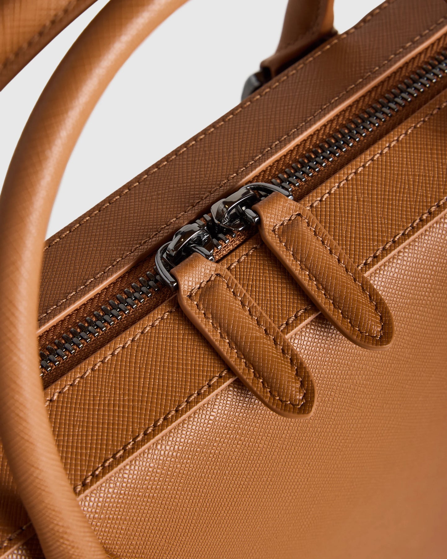 Italian Saffiano Briefcase - One Size / Hickory