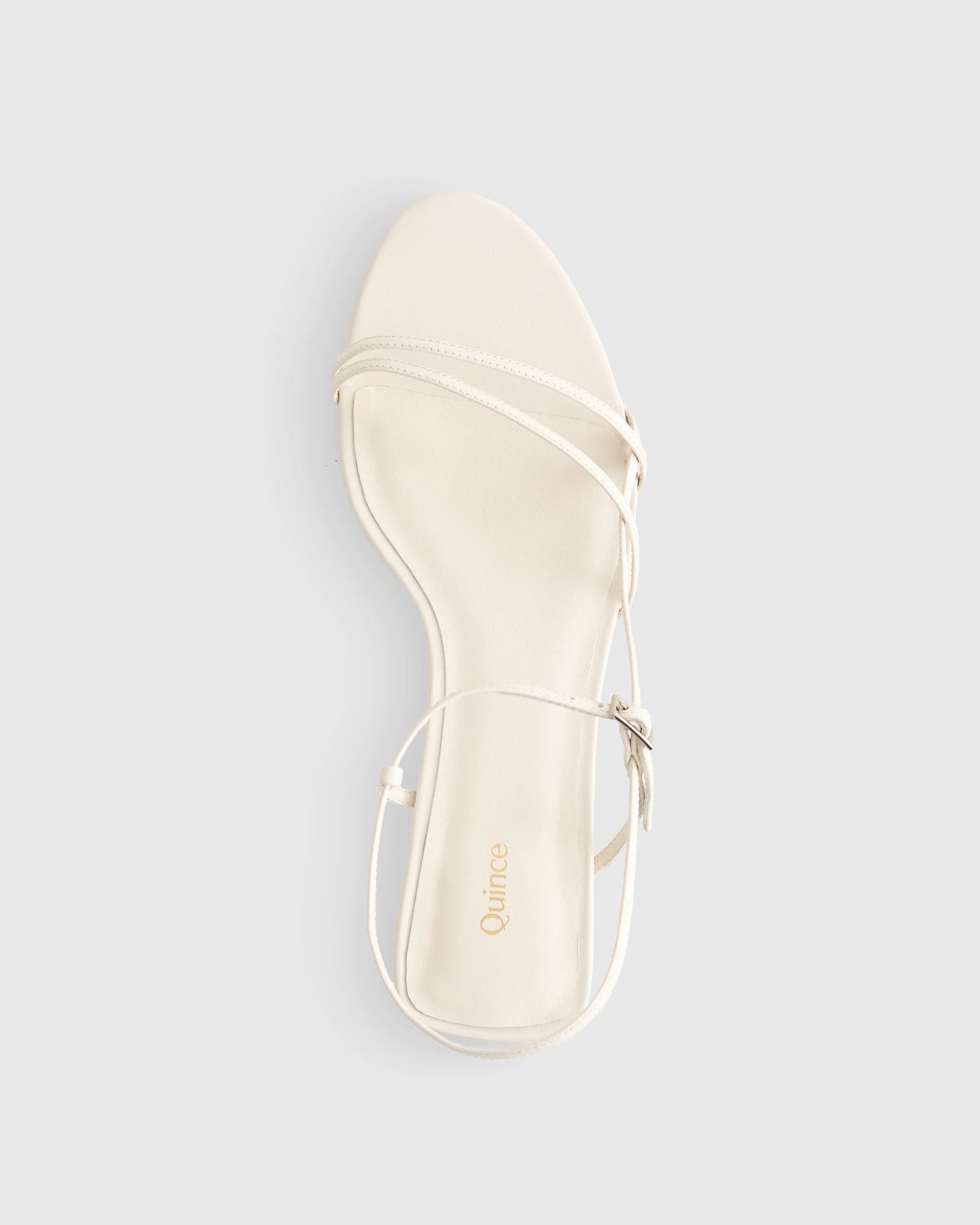 Italian Leather 70mm Strappy Heel - 5 / Metallic Gold
