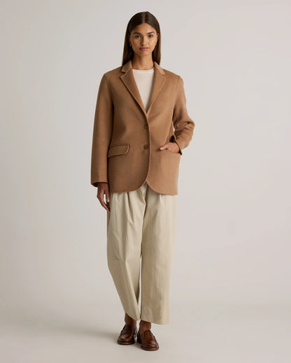 Double-Faced Merino Wool Soft Blazer - XS / Caramel
