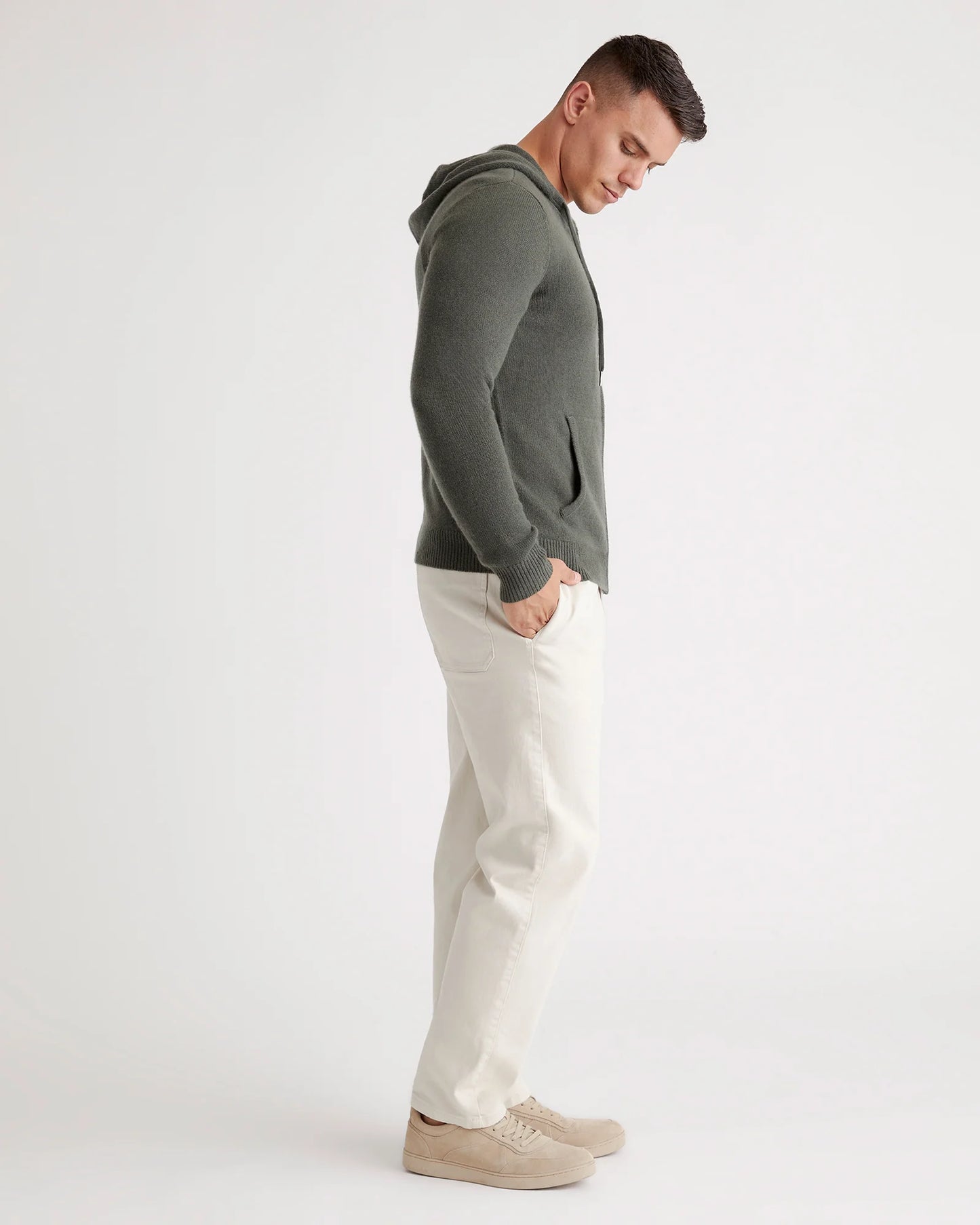 Mongolian Cashmere Full-Zip Hoodie - S / Teak