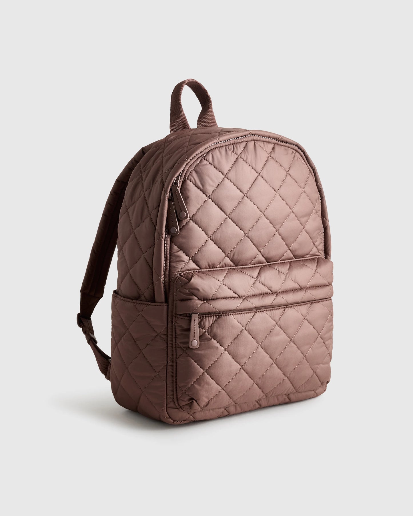Transit Quilted Commuter Backpack - One Size / Taupe Brown
