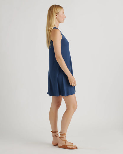 Tencel Jersey Mini Swing Dress - XS / Navy
