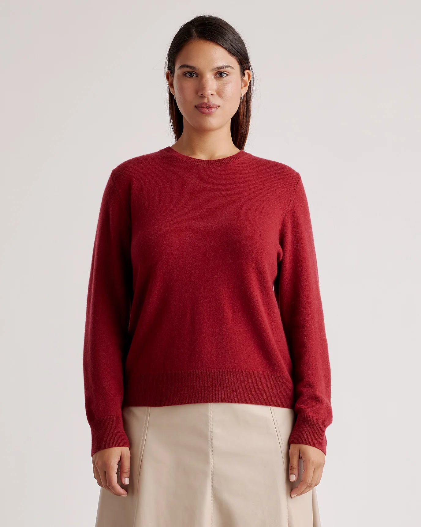 Mongolian Cashmere Crewneck Sweater - XS / Ivory