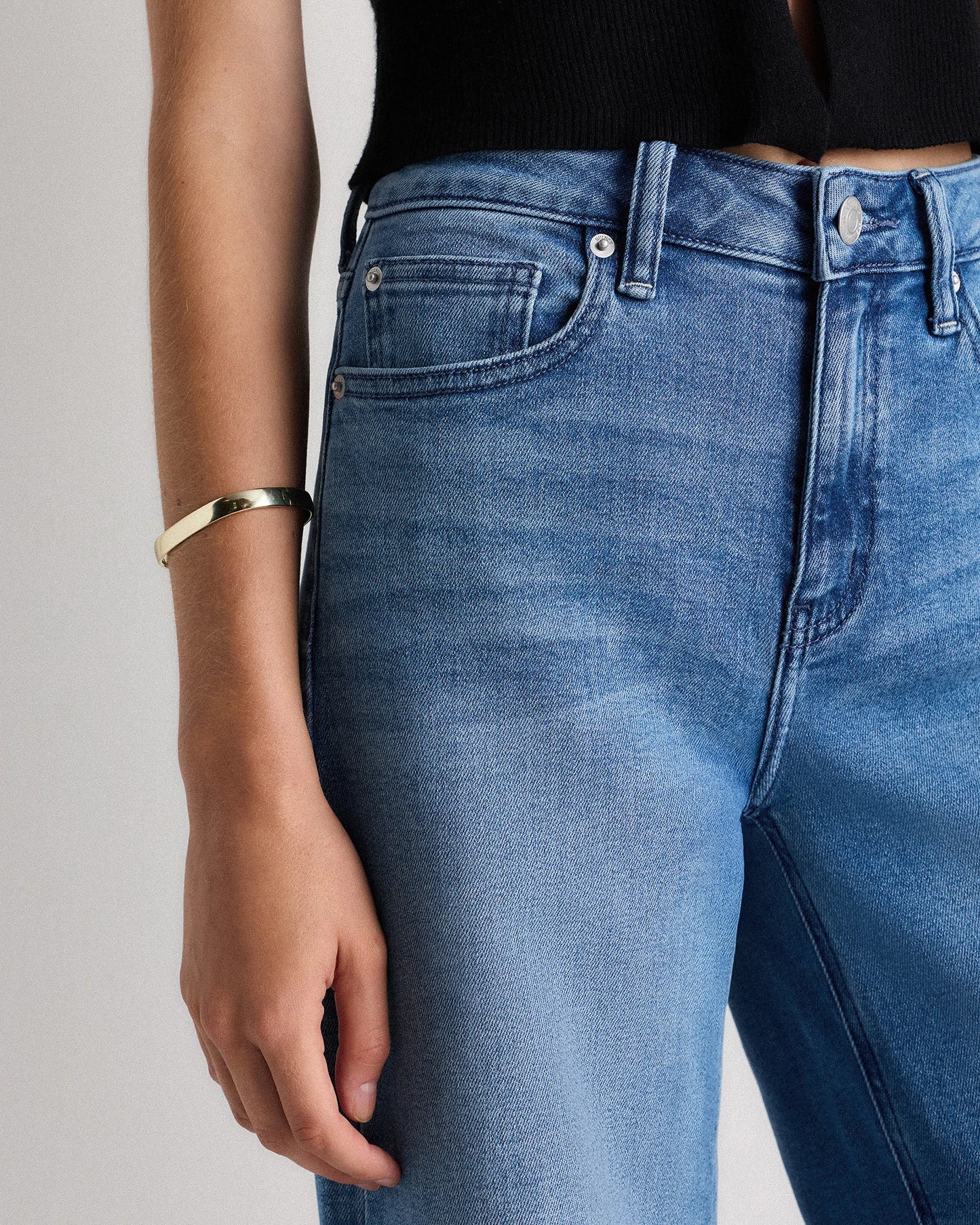 Bella Stretch Palazzo Jeans - 24 / Frosted Blue